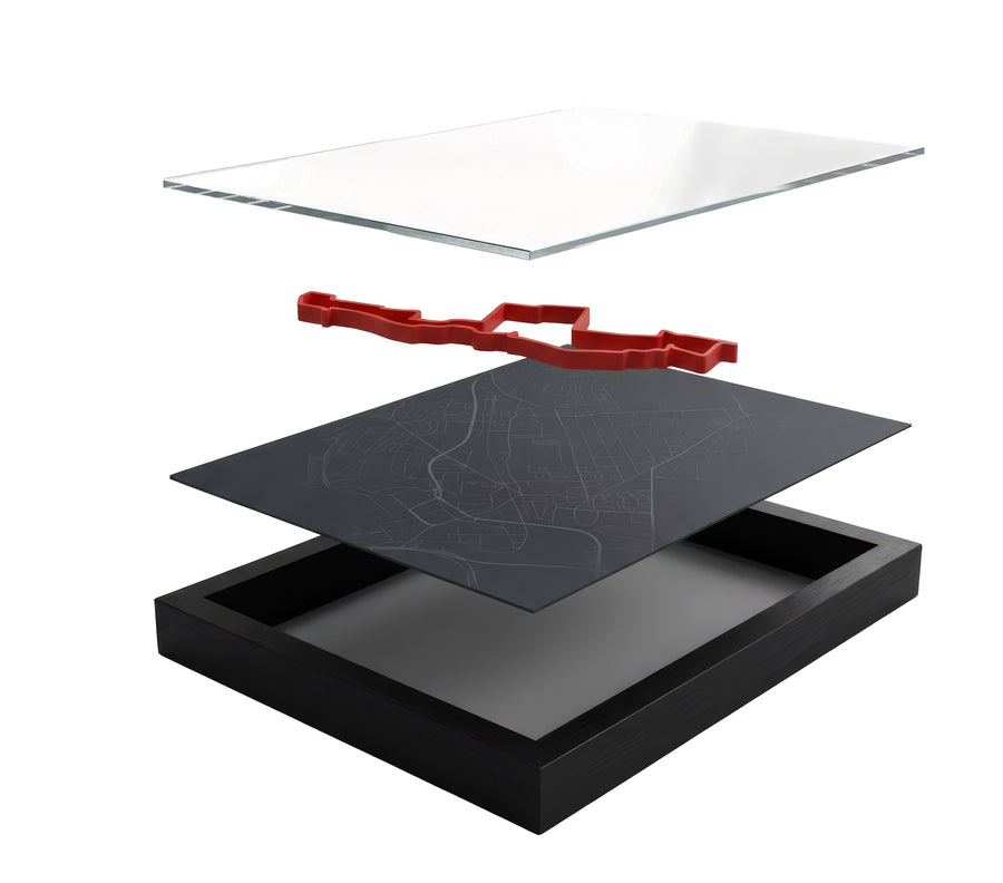 Personalisierter Medaillenrahmen mit 3D-Strecke